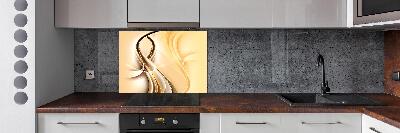 Pannello paraschizzi cucina con motivo a onde astratte