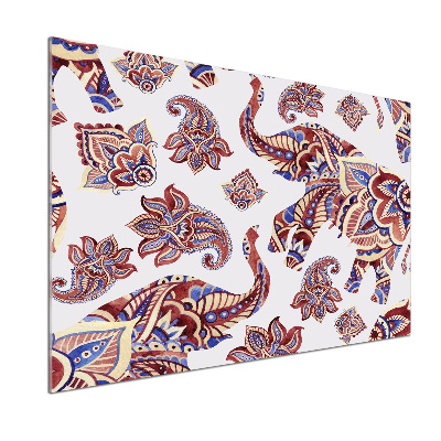 Rivestimento parete cucina con ornamenti a forma di elefante