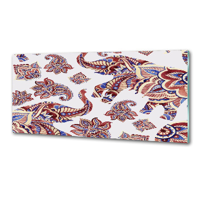 Rivestimento parete cucina con ornamenti a forma di elefante