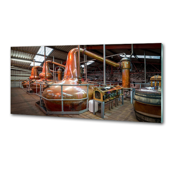 Rivestimento parete cucina con motivo a tema birrificio