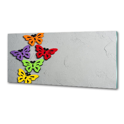 Rivestimento parete cucina con motivo di farfalle colorate