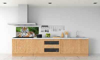 Pannello retrocucina con decorazione a motivo di tigre siberiana
