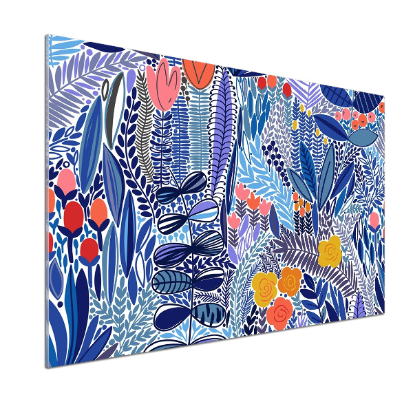 Pannello paraschizzi cucina con motivo floreale