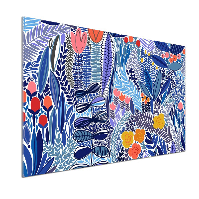 Pannello paraschizzi cucina con motivo floreale