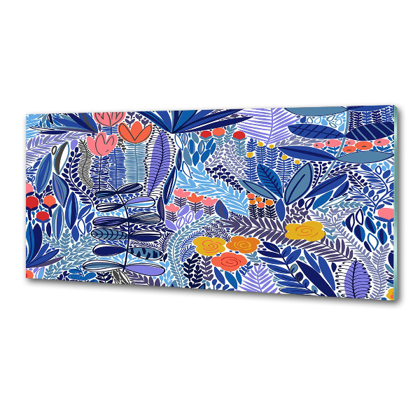 Pannello paraschizzi cucina con motivo floreale