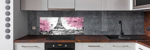 Pannello retrocucina con stampa della Torre Eiffel di Parigi