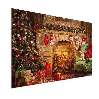 Rivestimento parete cucina con decorazioni natalizie