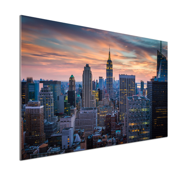 Pannello retrocucina con stampa del panorama di Manhattan, New York