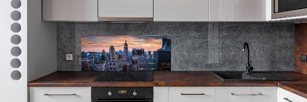 Pannello retrocucina con stampa del panorama di Manhattan, New York