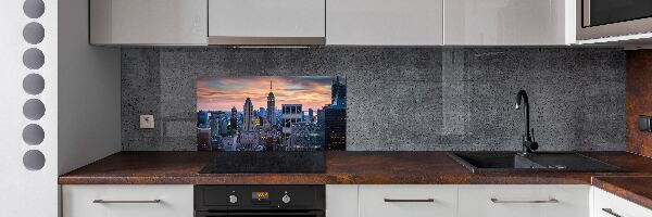 Pannello retrocucina con stampa del panorama di Manhattan, New York