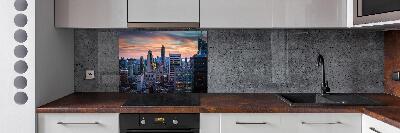 Pannello retrocucina con stampa del panorama di Manhattan, New York