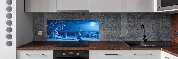 Rivestimento parete cucina con finitura Chiaro di luna