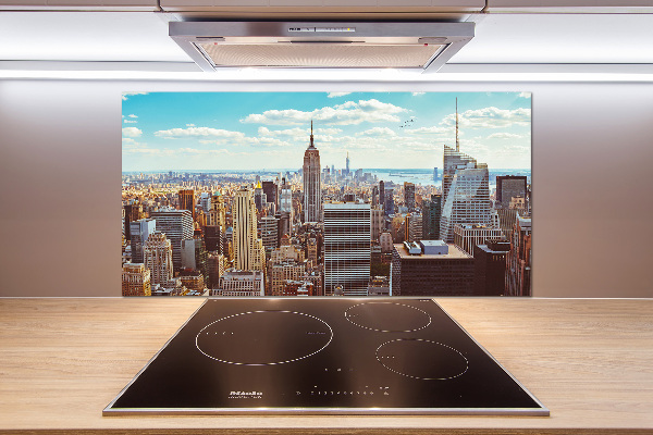 Pannello paraschizzi cucina con stampa con vista a volo d'uccello di New York