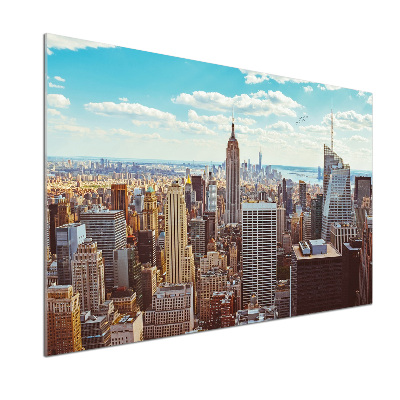 Pannello paraschizzi cucina con stampa con vista a volo d'uccello di New York