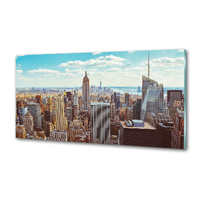 Pannello paraschizzi cucina con stampa con vista a volo d'uccello di New York