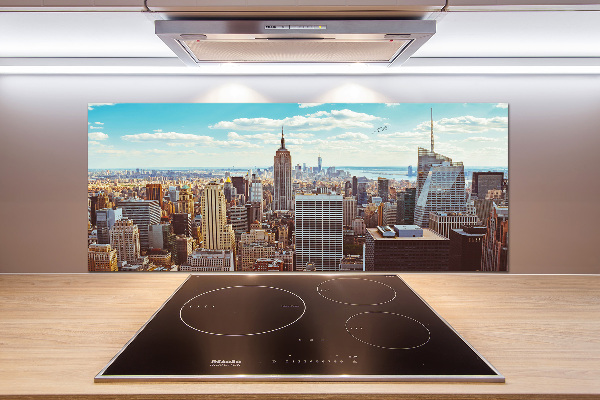 Pannello paraschizzi cucina con stampa con vista a volo d'uccello di New York