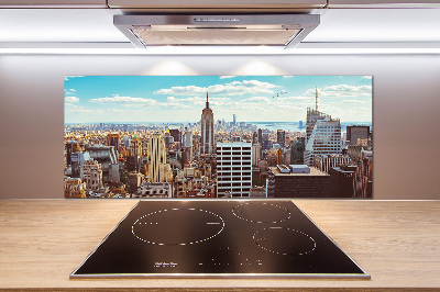 Pannello paraschizzi cucina con stampa con vista a volo d'uccello di New York