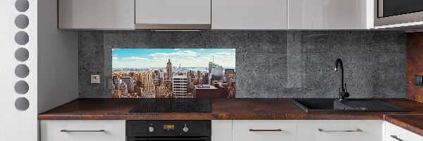 Pannello paraschizzi cucina con stampa con vista a volo d'uccello di New York