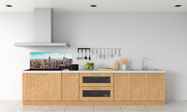 Pannello paraschizzi cucina con stampa con vista a volo d'uccello di New York