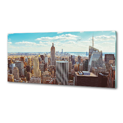 Pannello paraschizzi cucina con stampa con vista a volo d'uccello di New York