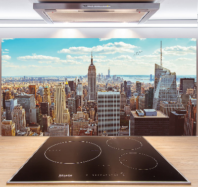 Pannello paraschizzi cucina con stampa con vista a volo d'uccello di New York