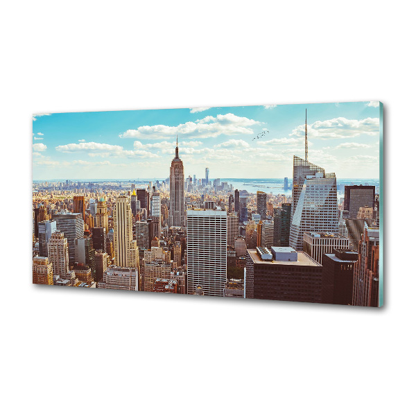 Pannello paraschizzi cucina con stampa con vista a volo d'uccello di New York