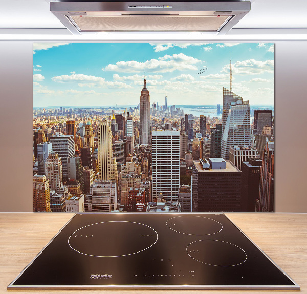Pannello paraschizzi cucina con stampa con vista a volo d'uccello di New York