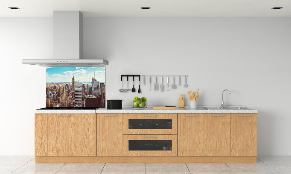 Pannello paraschizzi cucina con stampa con vista a volo d'uccello di New York