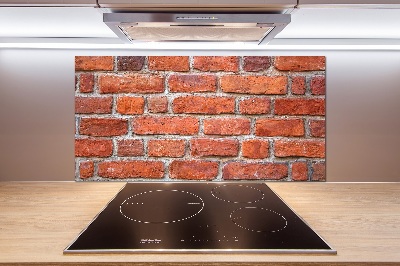 Pannello paraschizzi cucina con stampa effetto muro di mattoni
