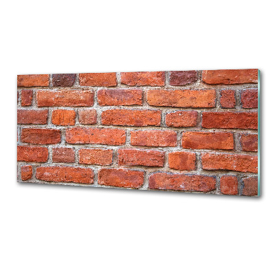 Pannello paraschizzi cucina con stampa effetto muro di mattoni