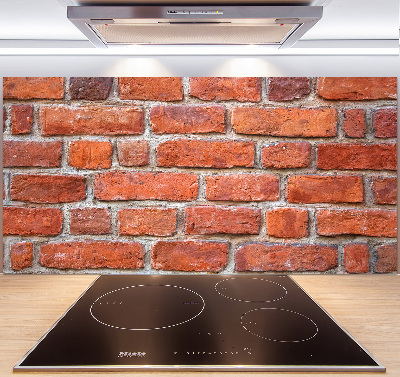 Pannello paraschizzi cucina con stampa effetto muro di mattoni