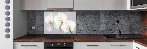 Rivestimento parete cucina con motivo orchidea