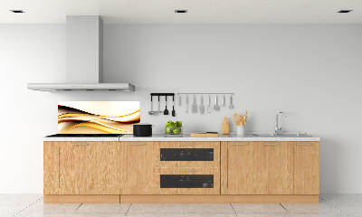 Rivestimento parete cucina con motivo a onde astratte
