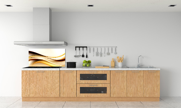 Rivestimento parete cucina con motivo a onde astratte