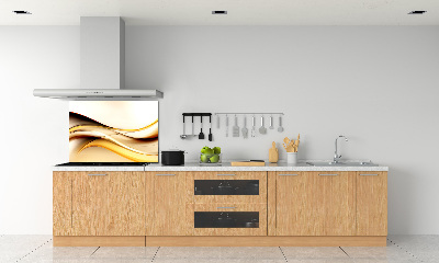 Rivestimento parete cucina con motivo a onde astratte