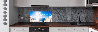 Pannello retrocucina con stampa di Santorini, Grecia