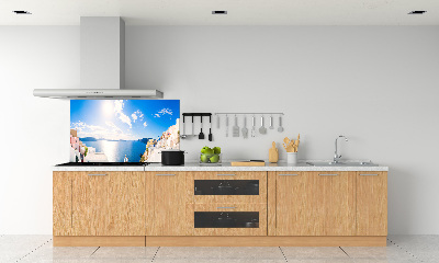 Pannello retrocucina con stampa di Santorini, Grecia