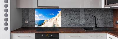 Pannello retrocucina con stampa di Santorini, Grecia