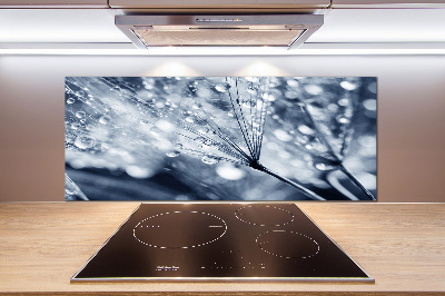 Pannello retrocucina con decorazione a semi di tarassaco