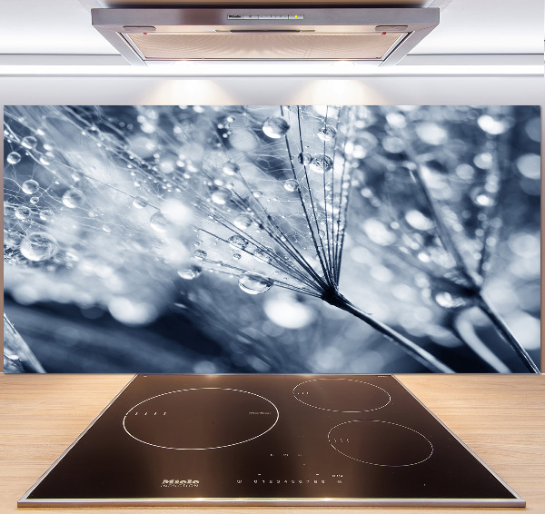 Pannello retrocucina con decorazione a semi di tarassaco