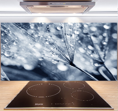 Pannello retrocucina con decorazione a semi di tarassaco