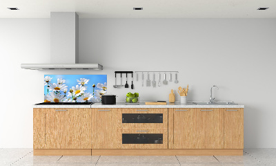 Pannello paraschizzi cucina con motivo di margherite