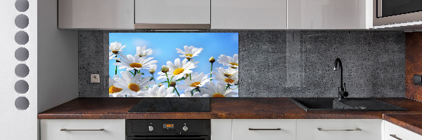 Pannello paraschizzi cucina con motivo di margherite
