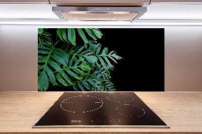 Rivestimento parete cucina con motivo Monstera