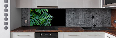 Rivestimento parete cucina con motivo Monstera