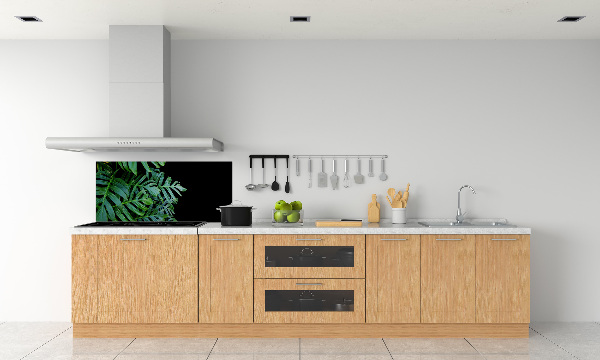 Rivestimento parete cucina con motivo Monstera