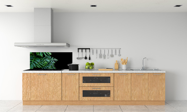 Rivestimento parete cucina con motivo Monstera