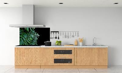 Rivestimento parete cucina con motivo Monstera