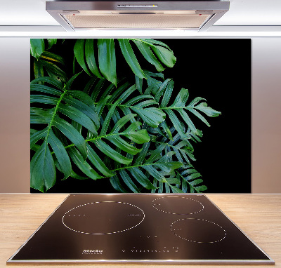 Rivestimento parete cucina con motivo Monstera
