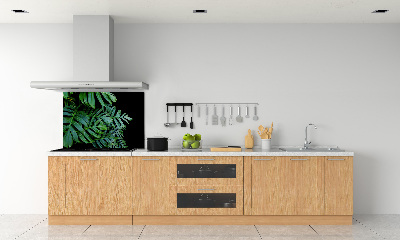 Rivestimento parete cucina con motivo Monstera